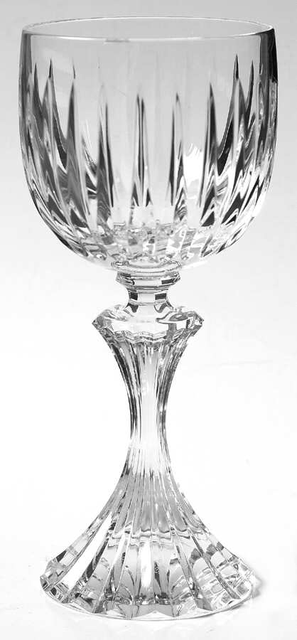 Fontainebleau Clear (Cut) Burgundy Wine by St Louis-1