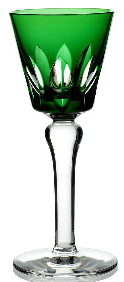 Jersey (Cut) Emerald Green Hock Wine by St Louis-1
