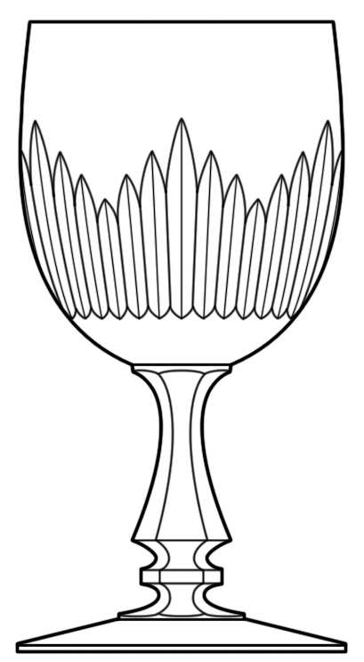 Liane Water Goblet by St Louis-1