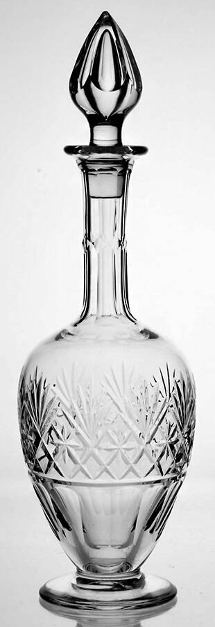 Massenet Clear (Cut) Decanter & Stopper by St Louis-1