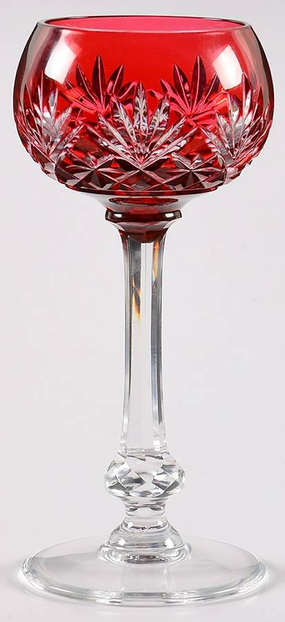 Massenet Clear (Cut) Red Hock Wine by St Louis-1