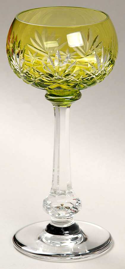 Massenet Clear (Cut) Chartreuse Wine Hock by St Louis-1