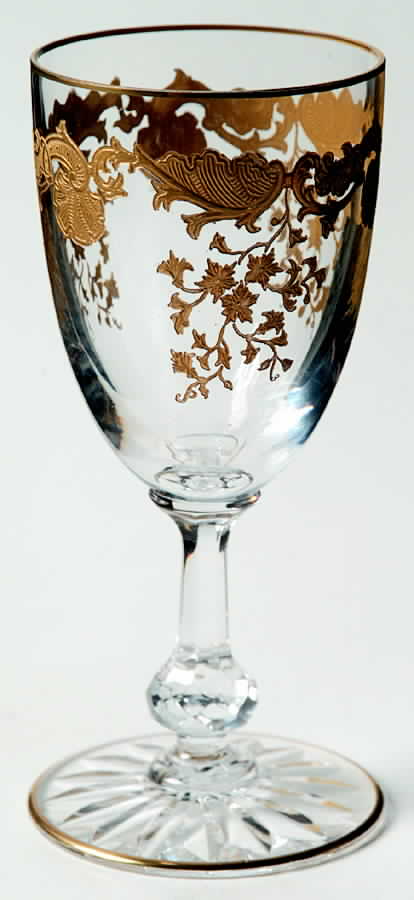 Massenet Clear (Gold Encrusted) Burgundy Wine by St Louis-1