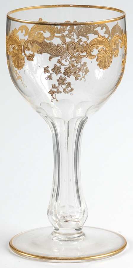 Massenet Clear (Gold Encrusted) Hollow Stem Wine by St Louis-1