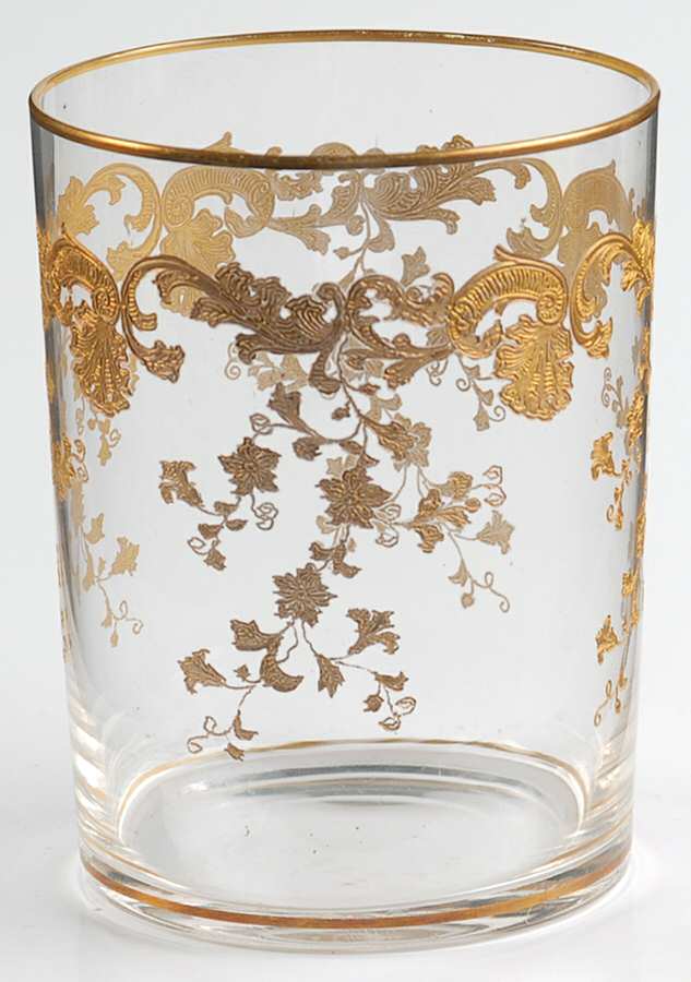 Massenet Clear (Gold Encrusted) Double Old Fashioned by St Louis-1