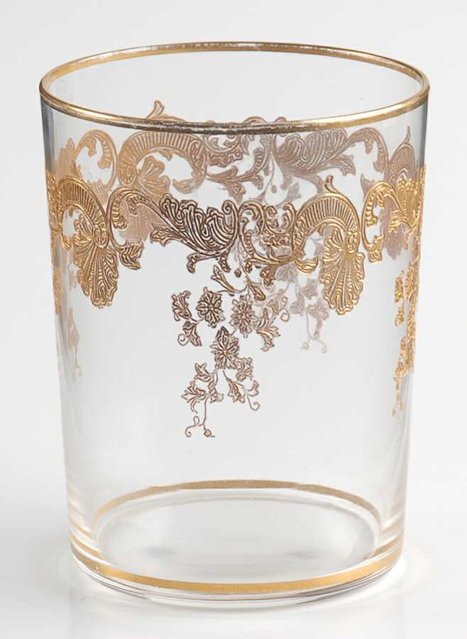 Massenet Clear (Gold Encrusted) Sherry Tumbler by St Louis-1