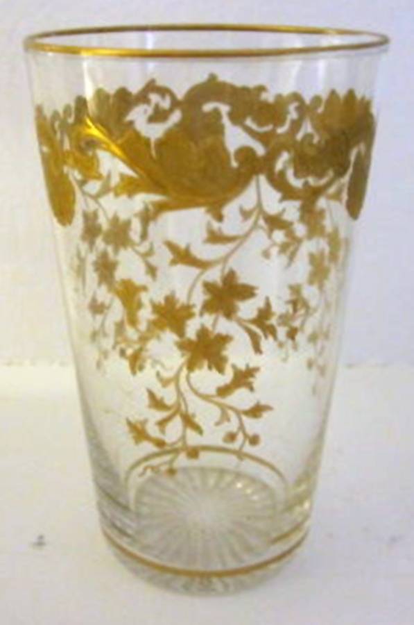 Massenet Clear (Gold Encrusted) Cocktail Tumbler by St Louis-1