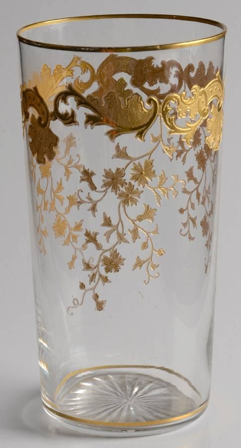 Massenet Clear (Gold Encrusted) 8 Oz Flat Tumbler by St Louis-1