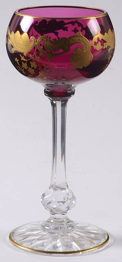 Massenet Clear (Gold Encrusted) Red Hock Wine by St Louis-1