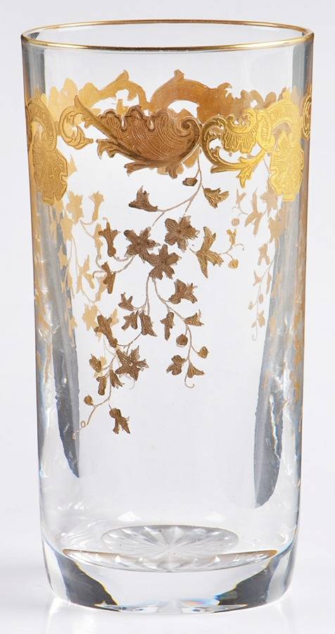 Massenet Clear (Gold Encrusted) 10 Oz Flat Tumbler by St Louis-1