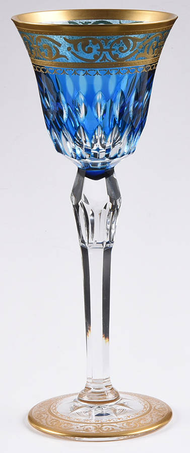 Stella (Gold Encrusted) Dark Blue Hock Wine by St Louis-1