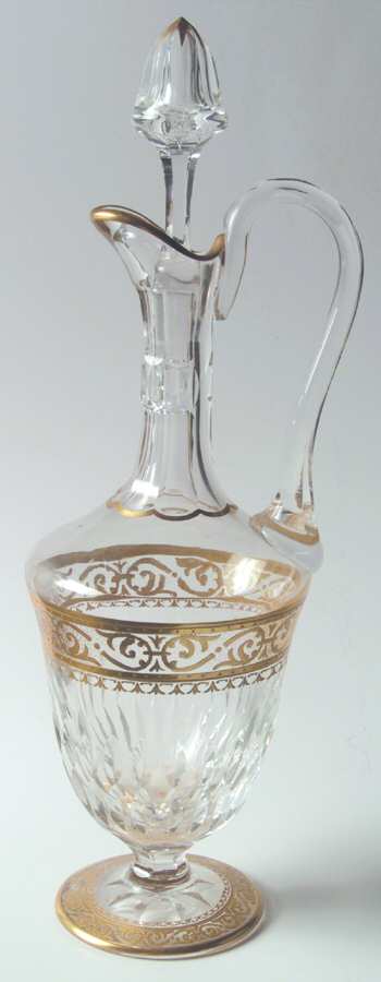 Stella (Gold Encrusted) Handled Wine Decanter & Stopper by St Louis-1