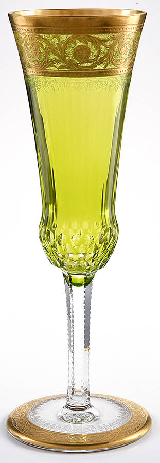 Thistle Chartreuse Fluted Champagne by St Louis-1