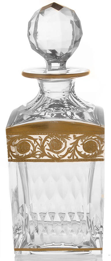 Thistle Square Decanter with Stopper by St Louis-1