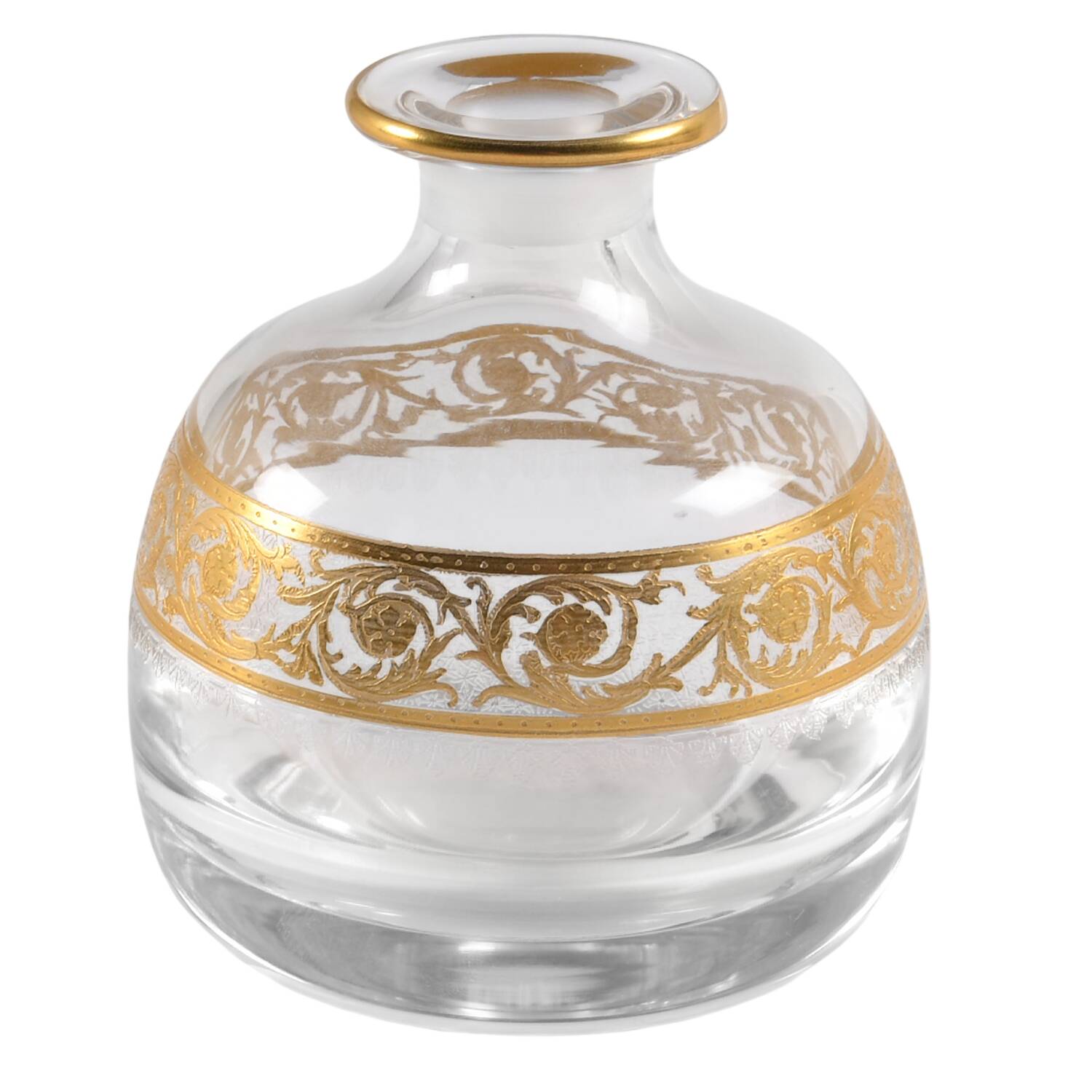 Thistle Round Perfume Bottle No Stopper by St Louis-1