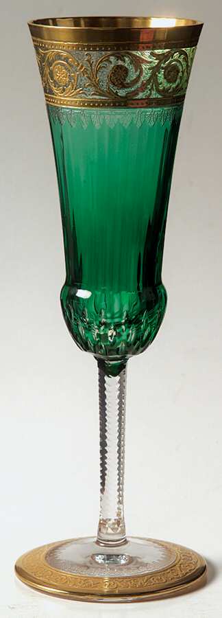 Thistle Green Fluted Champagne by St Louis-1