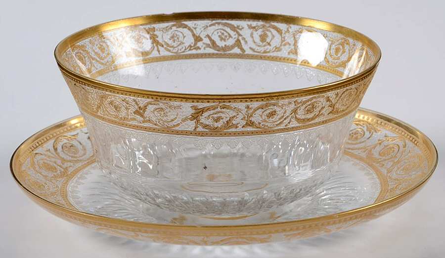 Thistle Finger Bowl & Underplate by St Louis-1