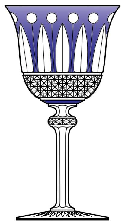 Tommy Blue Water Goblet by St Louis-1