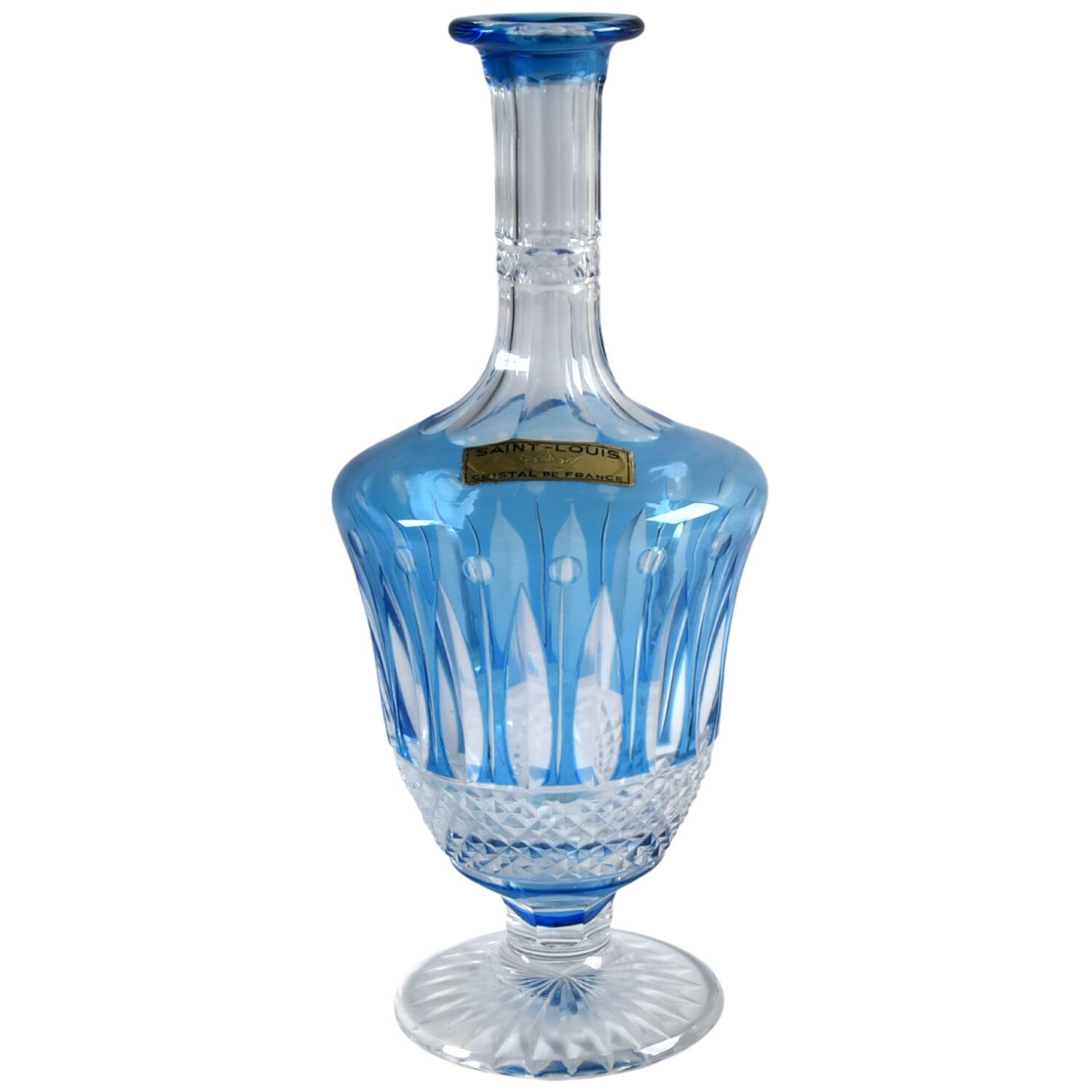 Tommy Sky Blue Cordial Decanter No Stopper by St Louis-1