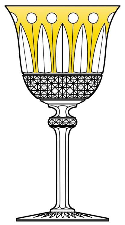 Tommy Yellow Water Goblet by St Louis-1