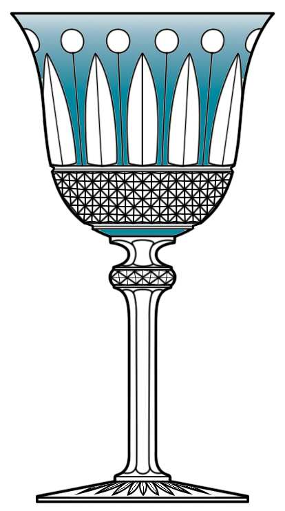 Tommy Sky Blue Water Goblet by St Louis-1