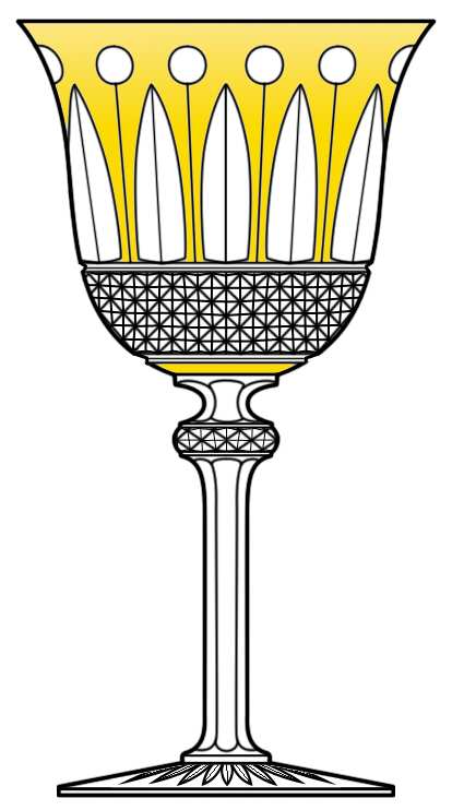 Tommy Yellow Water Goblet by St Louis-1