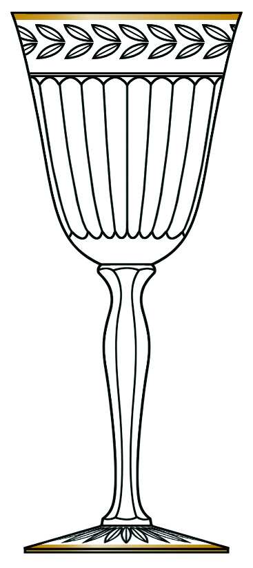 Senator Gold Water Goblet by Stuart-1