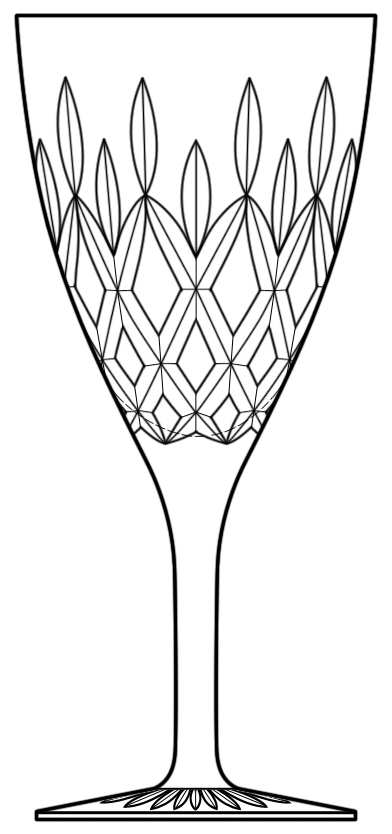 Tewkesbury Water Goblet by Stuart-1