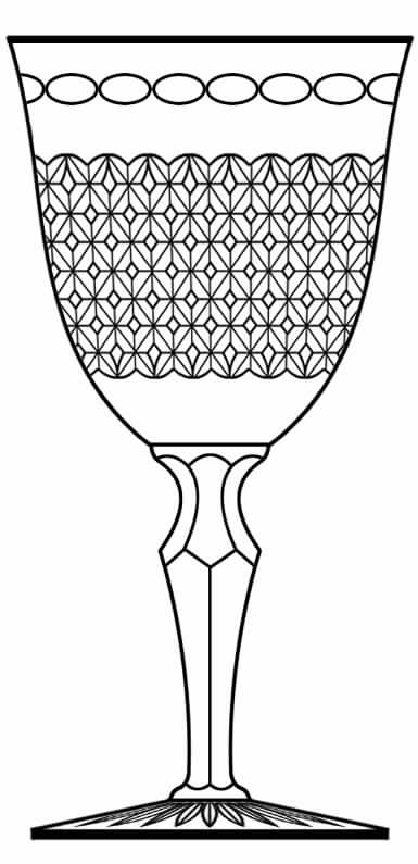 Victoria Clear (Gold Trim) Water Goblet by Stuart-1