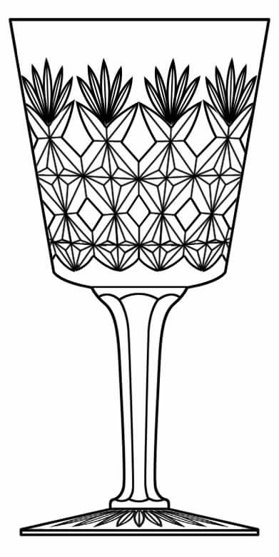 Westbury Cut Water Goblet by Stuart-1