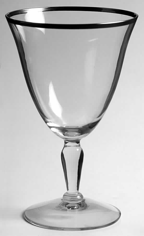 Platinum Band Water Goblet by Susquehanna-1