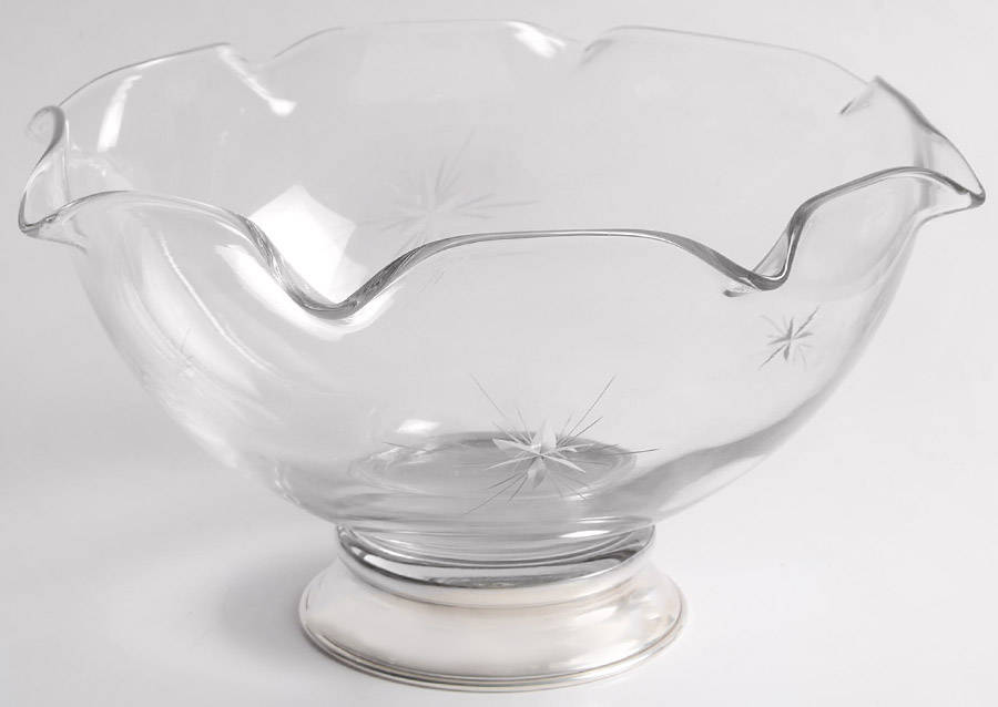 Six Point Star (Stem #4151) 8" Crimped Bowl W/Sterling Base by Susquehanna-1