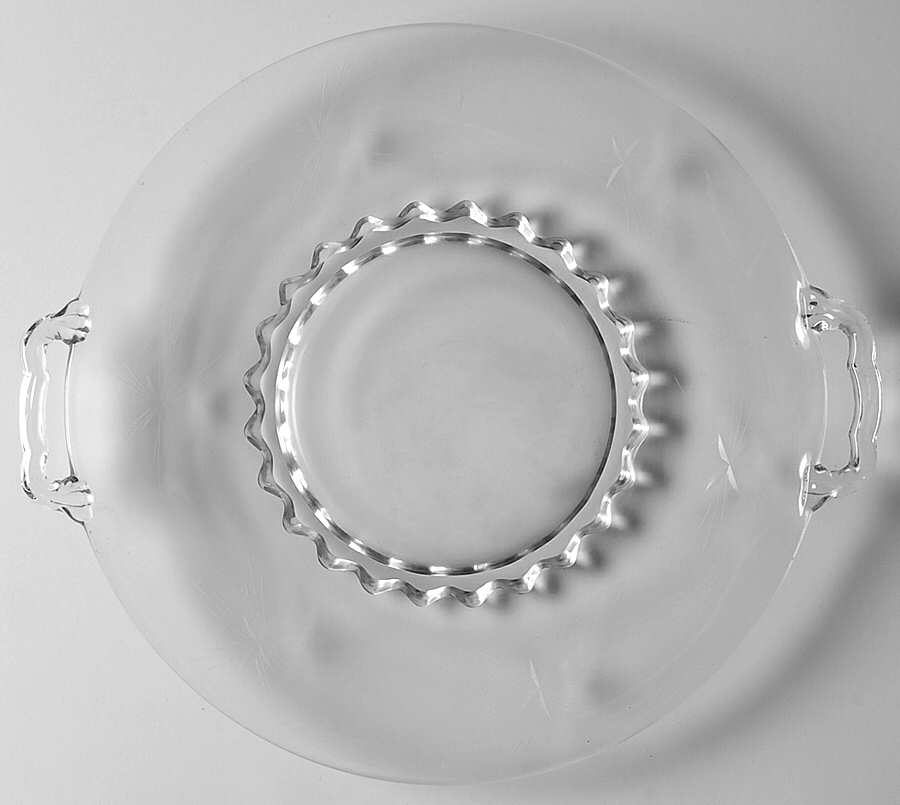 Six Point Star (Stem #4151) Handled Cake Plate by Susquehanna-1