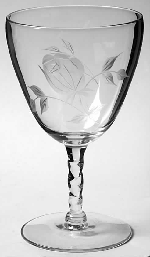 Tea Rose (Stem 24TS) Water Goblet by Susquehanna-1
