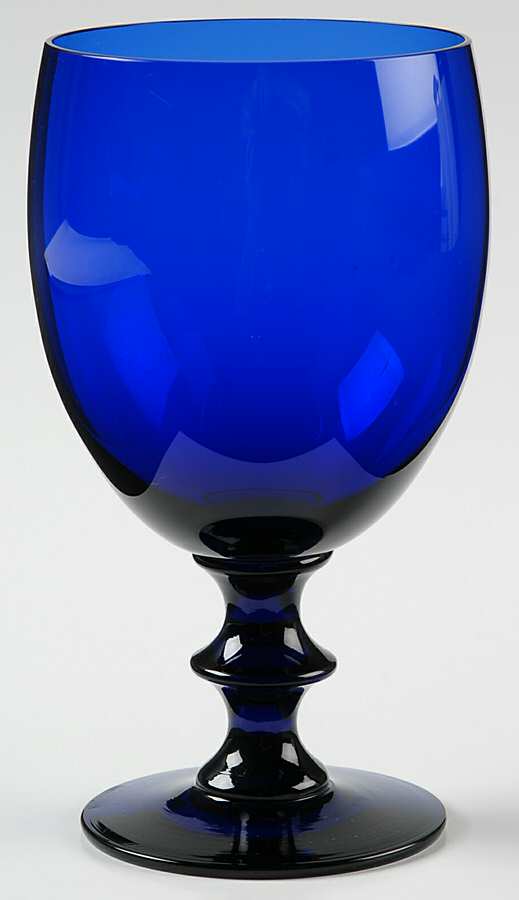 Nybro Cobalt Blue Water Goblet by Swedish-1