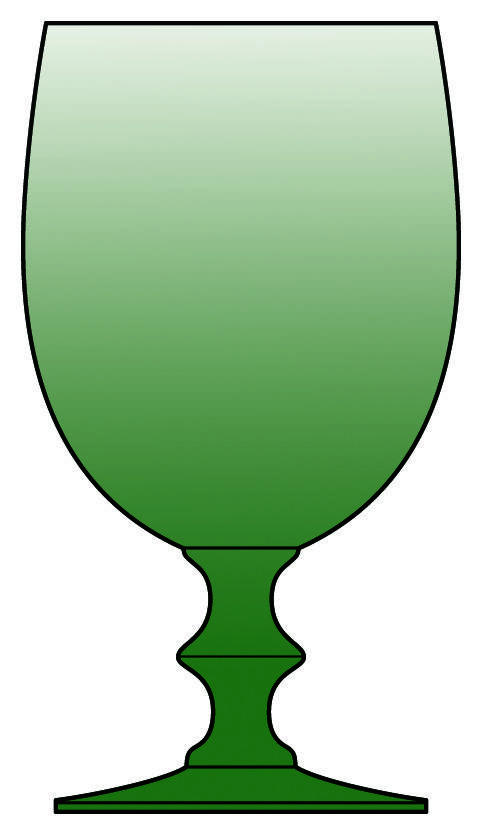 Nybro Green Water Goblet by Swedish-1