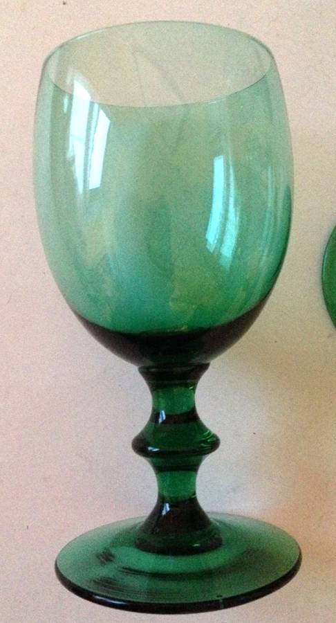 Nybro Green Wine Glass by Swedish-1