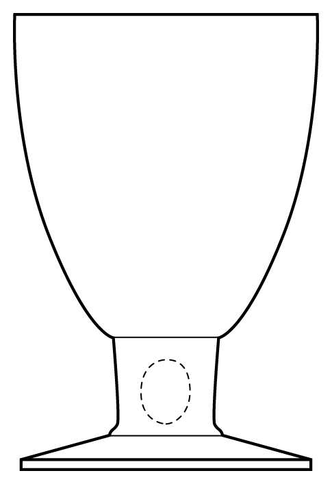 Tear Drop Water Goblet by Swedish-1