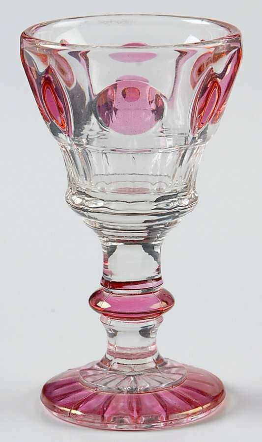 Classique-Cranberry Flash Cordial Glass by Rainbow Art Glass-1