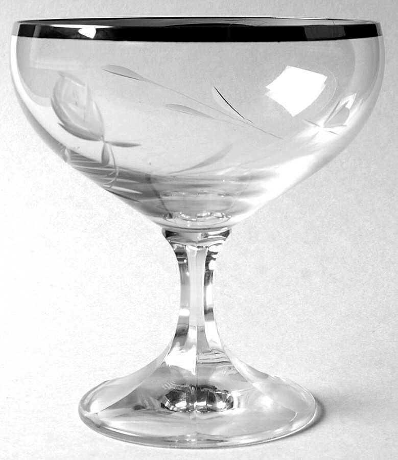 Neckar (Rose Cut 2566, Platinum Trim) Champagne/Tall Sherbet by Schott-Zwiesel-1
