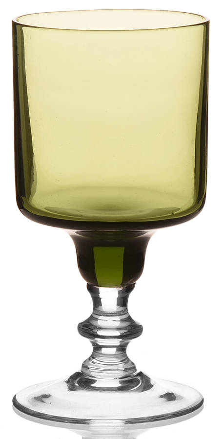Regency Olive Green Wine Glass by Sasaki-1