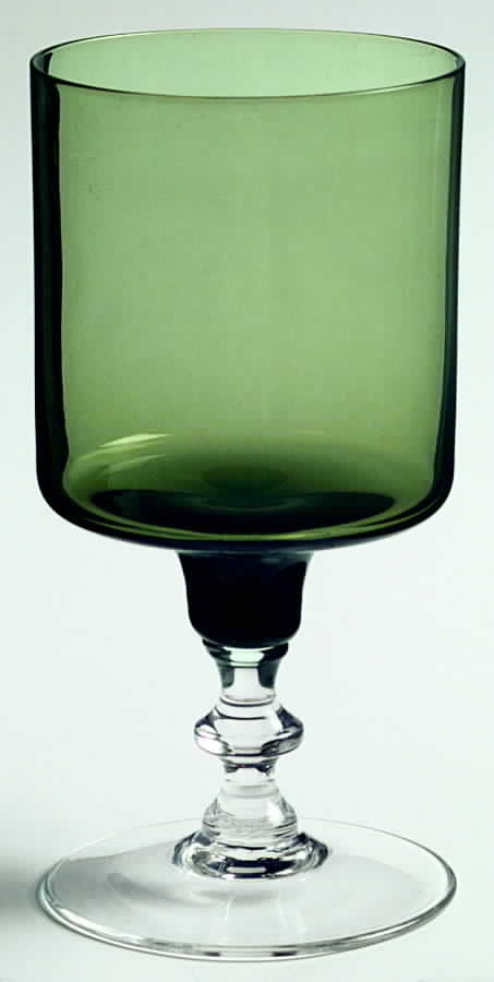 Regency Olive Green Water Goblet by Sasaki-1