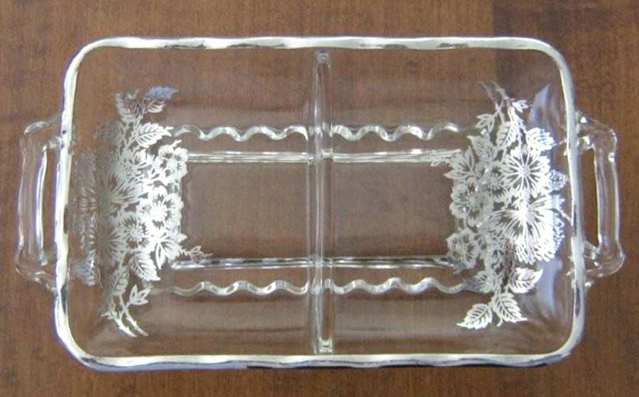 Springtime 8" Rectangular 2 Part Relish by Silver City-1