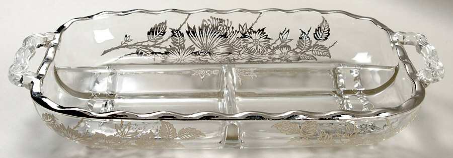 Springtime 12" Rectangular 3 Part Relish by Silver City-1