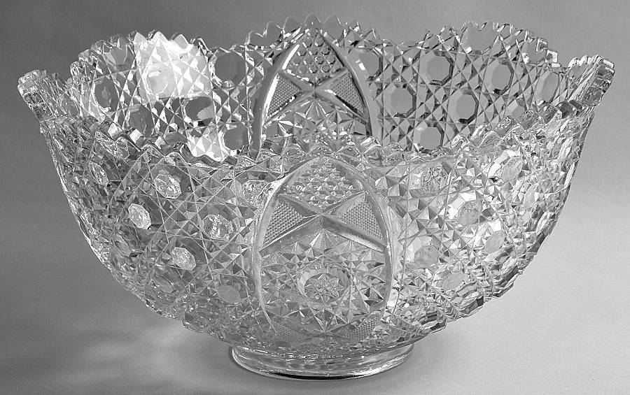 Daisy and Button Clear (Punch Set) Flared Punch Bowl by Smith Glass -1