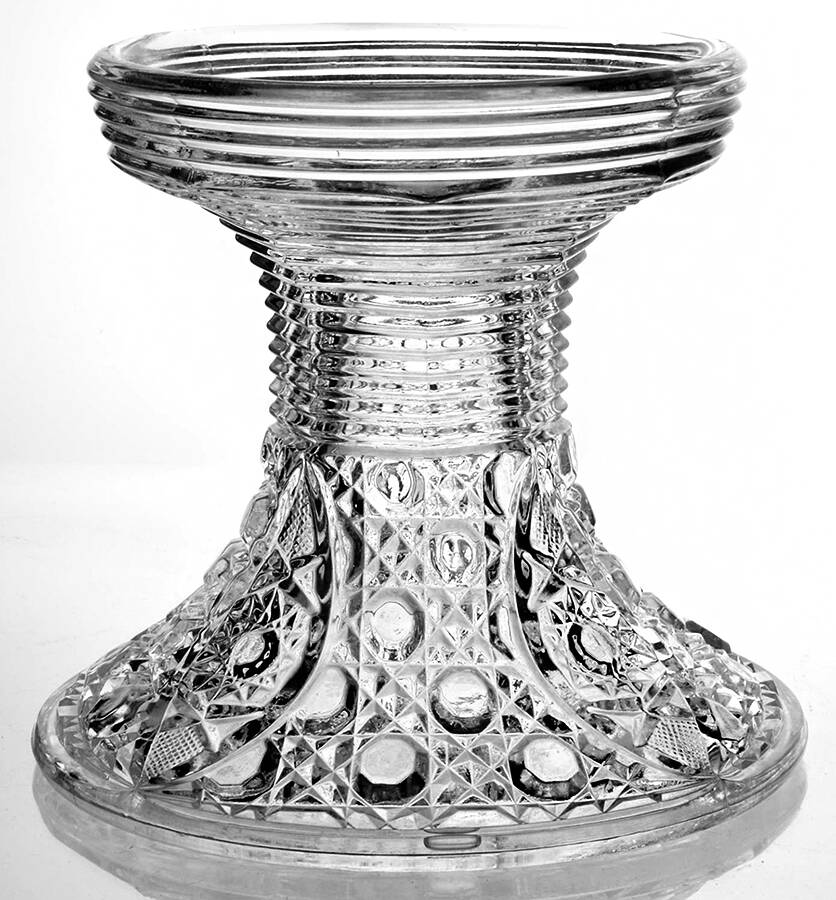 Daisy and Button Clear (Punch Set) Punch Bowl Stand by Smith Glass -1