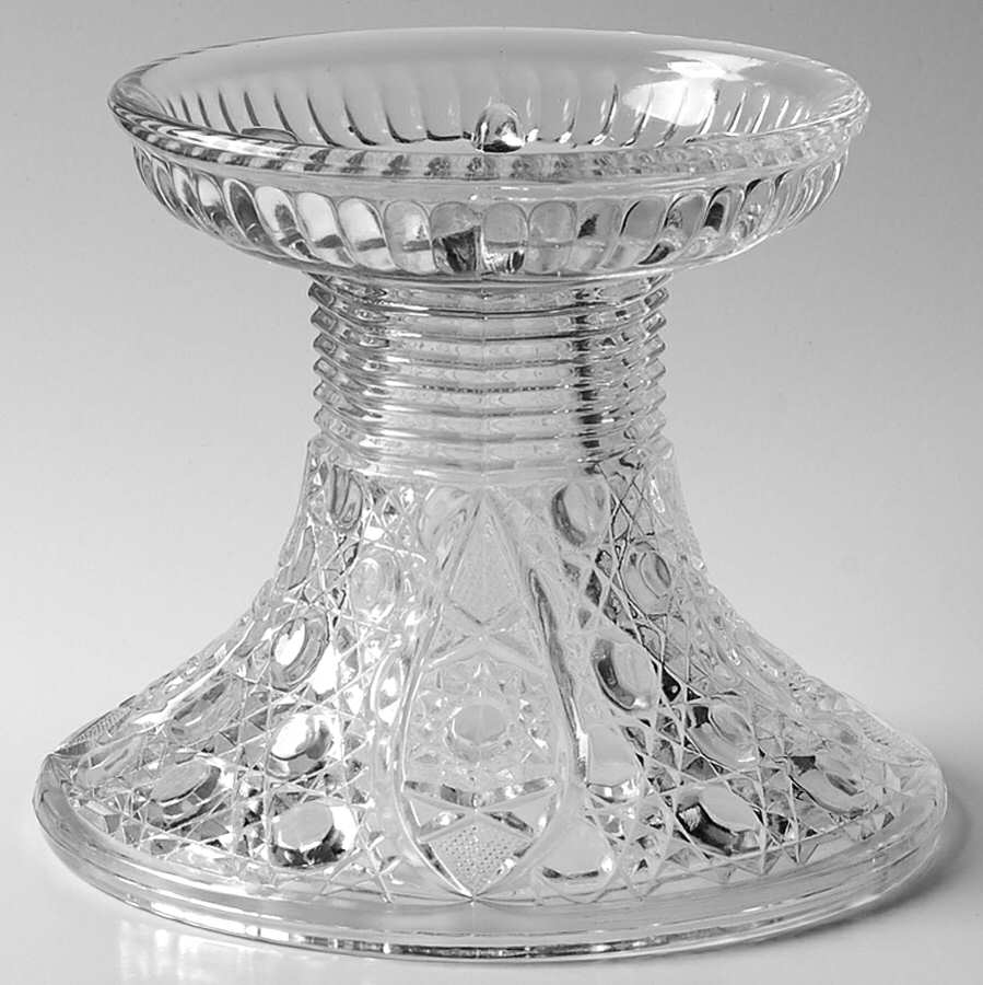 Daisy and Button Clear (Punch Set) Punch Bowl Stand by Smith Glass -1