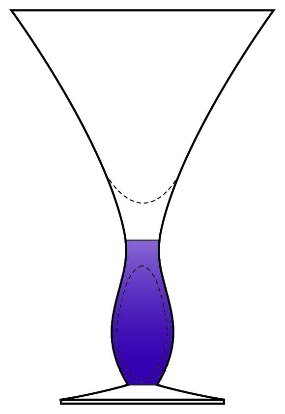 Grande Trumpet Plum Water Goblet by Sasaki-1