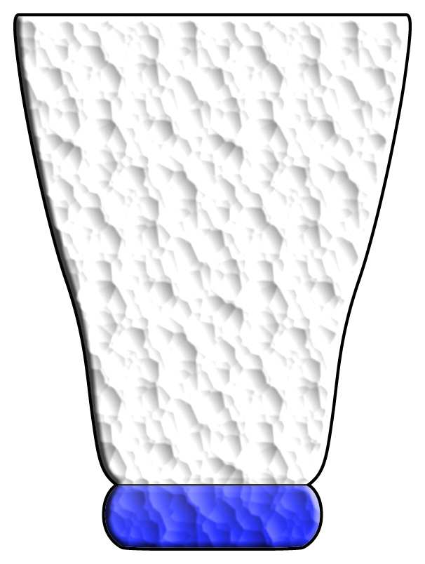 Bedrock (Clear Bowl, Blue Base) Highball Glass by Sasaki-1