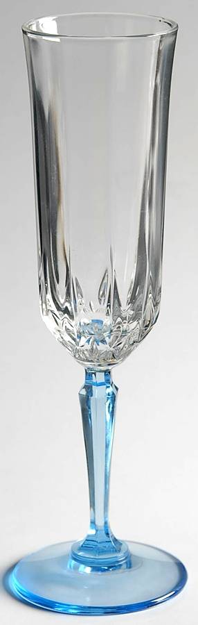American Heritage Blue Fluted Champagne by St George-1